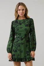 Tindrie Floral Ruffle Flounce Mini Dress