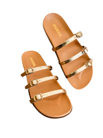 Adeline Multi Gold Strap Slip On Sandal