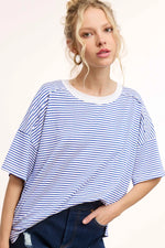 Tatum Crew Striped Top- **Autumn Orange or Royal