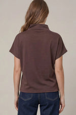 Eggplant Soft Mock Neck Top