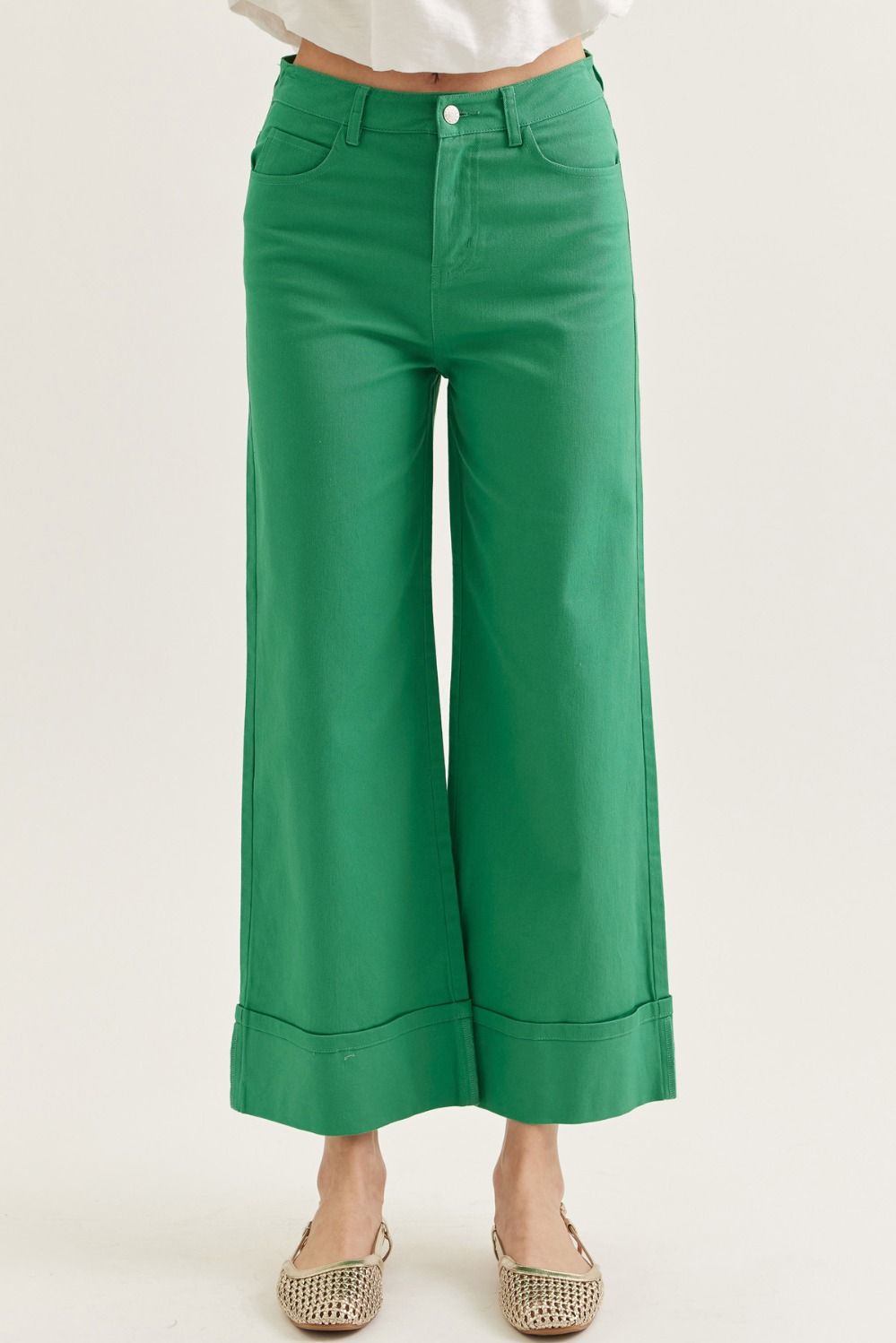 Kelly Cuff Wide Leg Pant