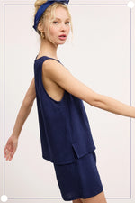 Seaside Blue Comfy Lightweight Relaxed Fit Gauze Casual Set