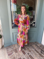 Fate Patchwork Long Sleeve Maxi