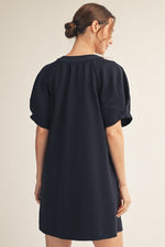 Calli Navy Shift Mini Dress