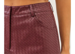 Weave Vegan Leather Shorts with PocketsAvailable in Maroon or Camel