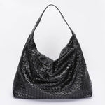 Black Metallic Braided Tote