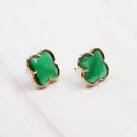 Jinsey Clover Post Earring Green