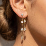 Ella Double Sided Station Chain Drop Earrings