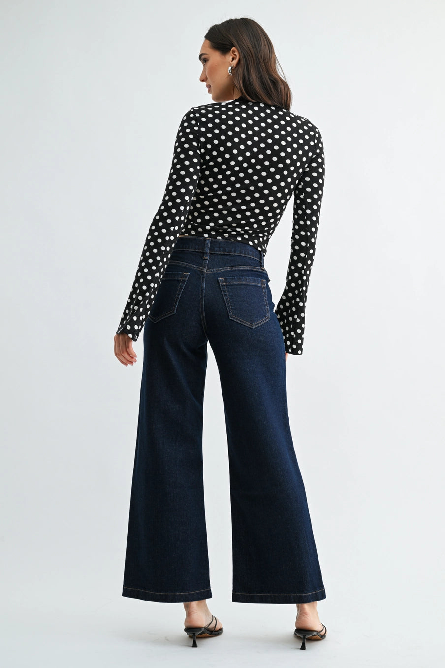 Just USA Mini Flap Pocket Wide Leg - Dark Denim -