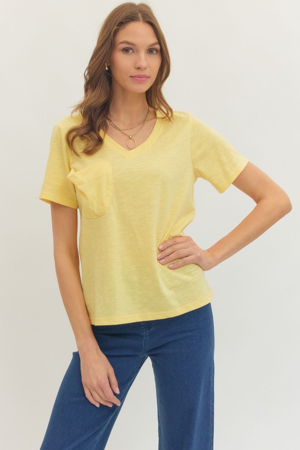 Perfect Pocket Tee * White or Yellow
