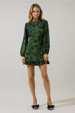 Tindrie Floral Ruffle Flounce Mini Dress