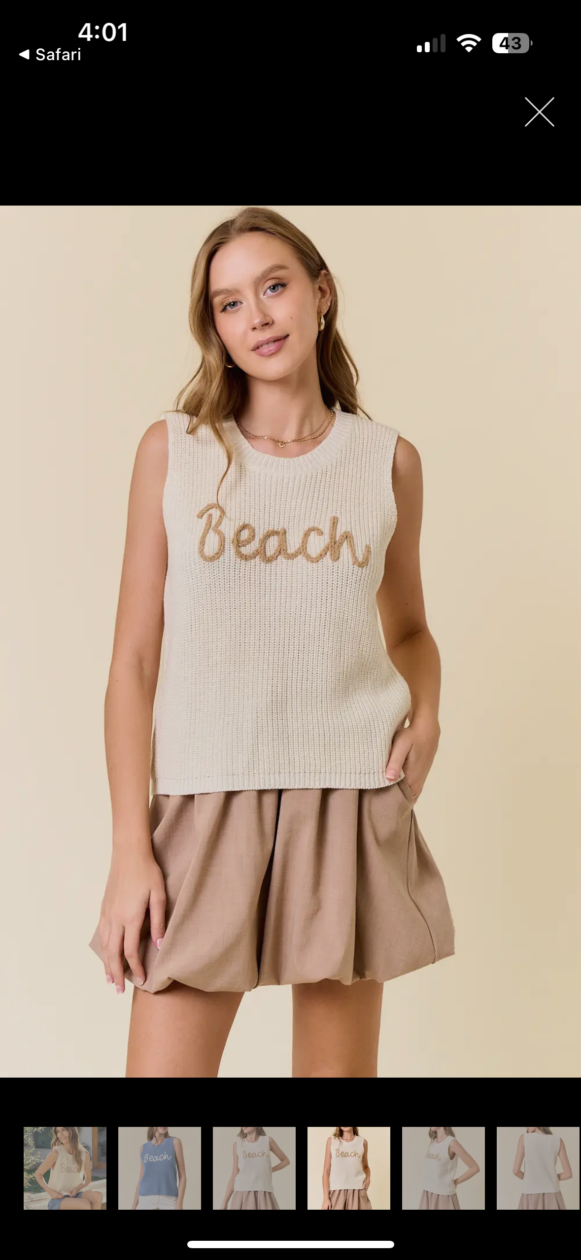 Beach Crochet Sweater Tank