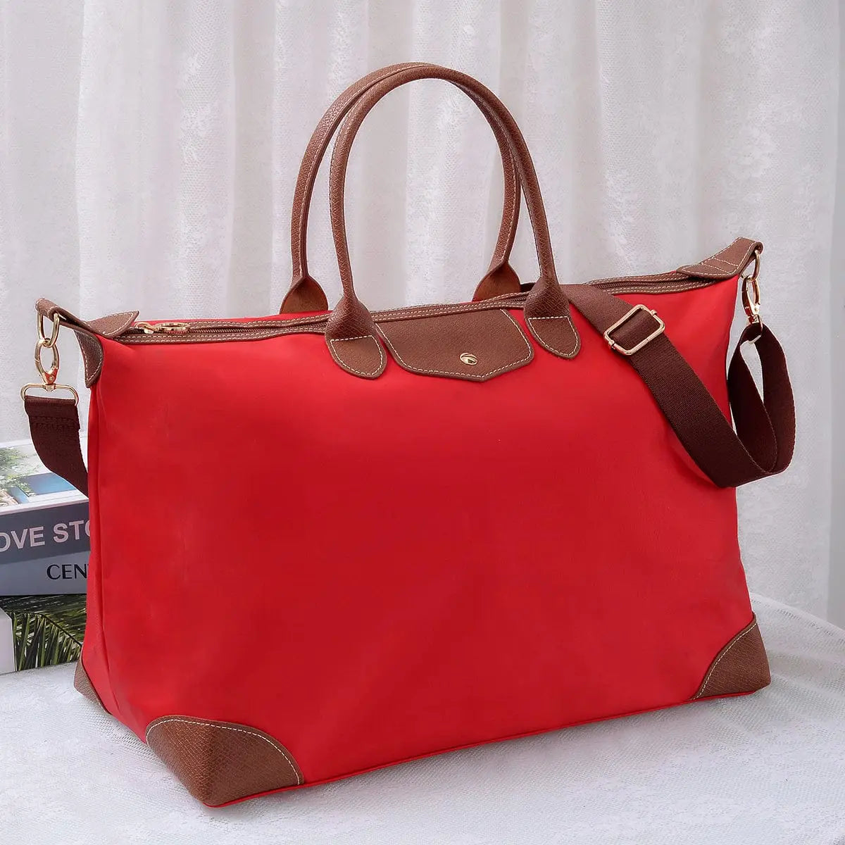 Marisa Nylon Weekender Bag- available in Red, Navy, Black or Ivory