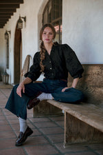 3/4 SLEEVE 3D FLORAL PRINT TOP