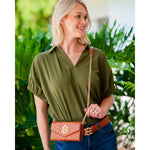 Carlington Clutch/Crossbody Saddle by Caroline Hill
