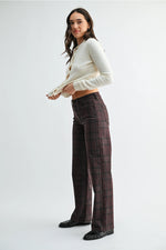 JBD Burgundy Plaid Denim