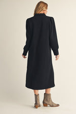 Tia Butter Soft Collared Midi Dress