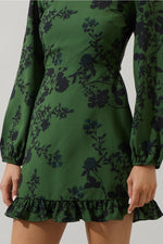 Tindrie Floral Ruffle Flounce Mini Dress
