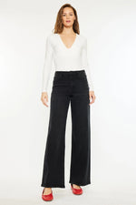 KanCan High Rise Wide Leg Black Denim