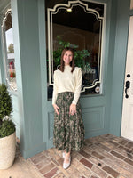 Ruffle Cap Sleeve Maxi Dress