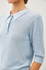 Slub Knit Button Up Henley Top