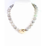 Brooklyn Bold Stone Necklace Gray