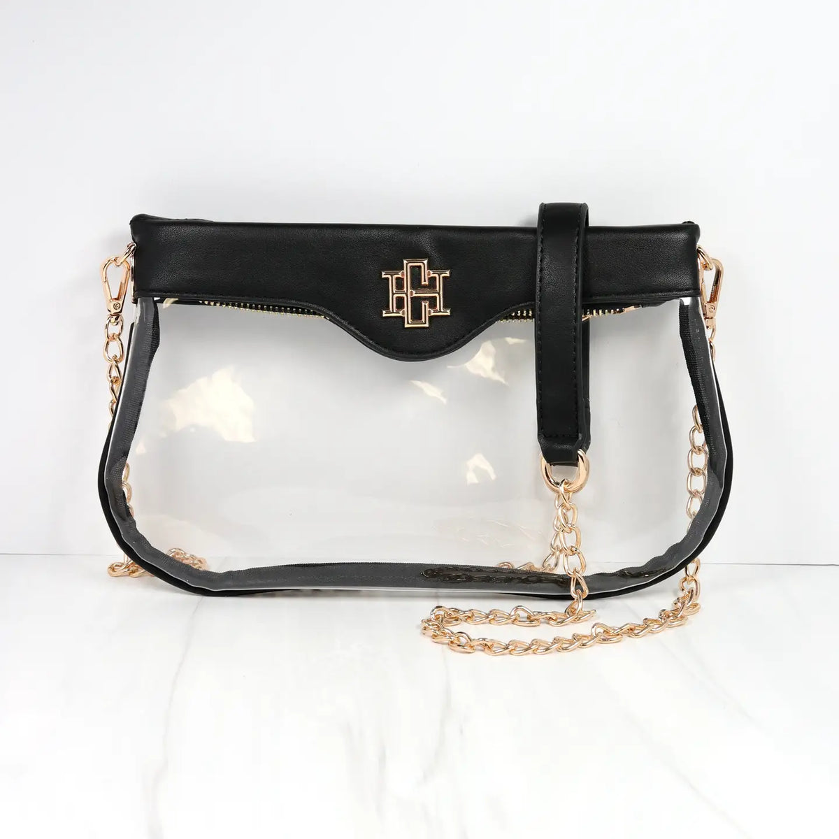Caroline Hill Madi Clear Crossbody * NUDE or BLACK