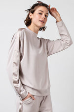 Butter Soft MODAL POLY SPAN TOP WITH SATIN SIDE