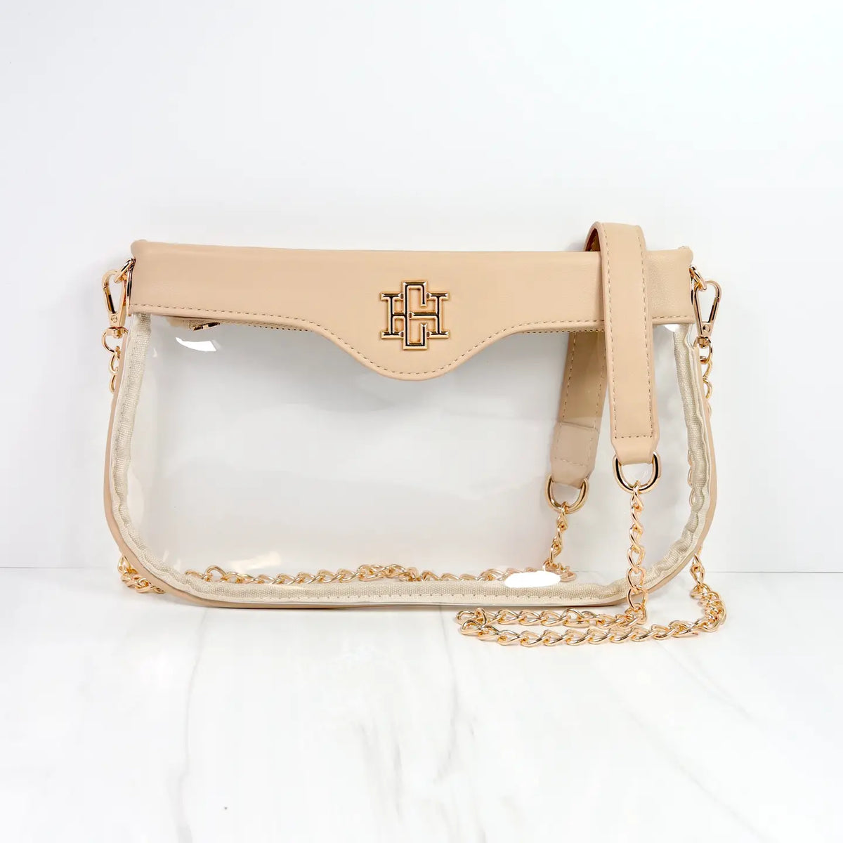 Caroline Hill Madi Clear Crossbody * NUDE or BLACK