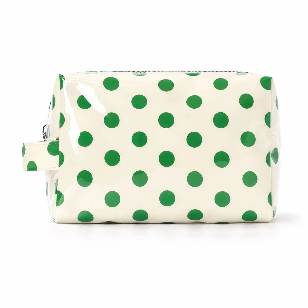 Polka Dot Waterproof Clear Cosmetic Makeup Pouch Bag - Green