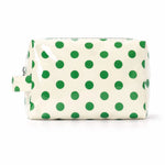 Polka Dot Waterproof Clear Cosmetic Makeup Pouch Bag - Green