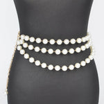 Triple Pearl Chain Belt