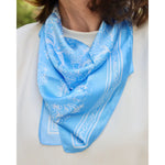 Dora Floral Paisley Scarf -Blue