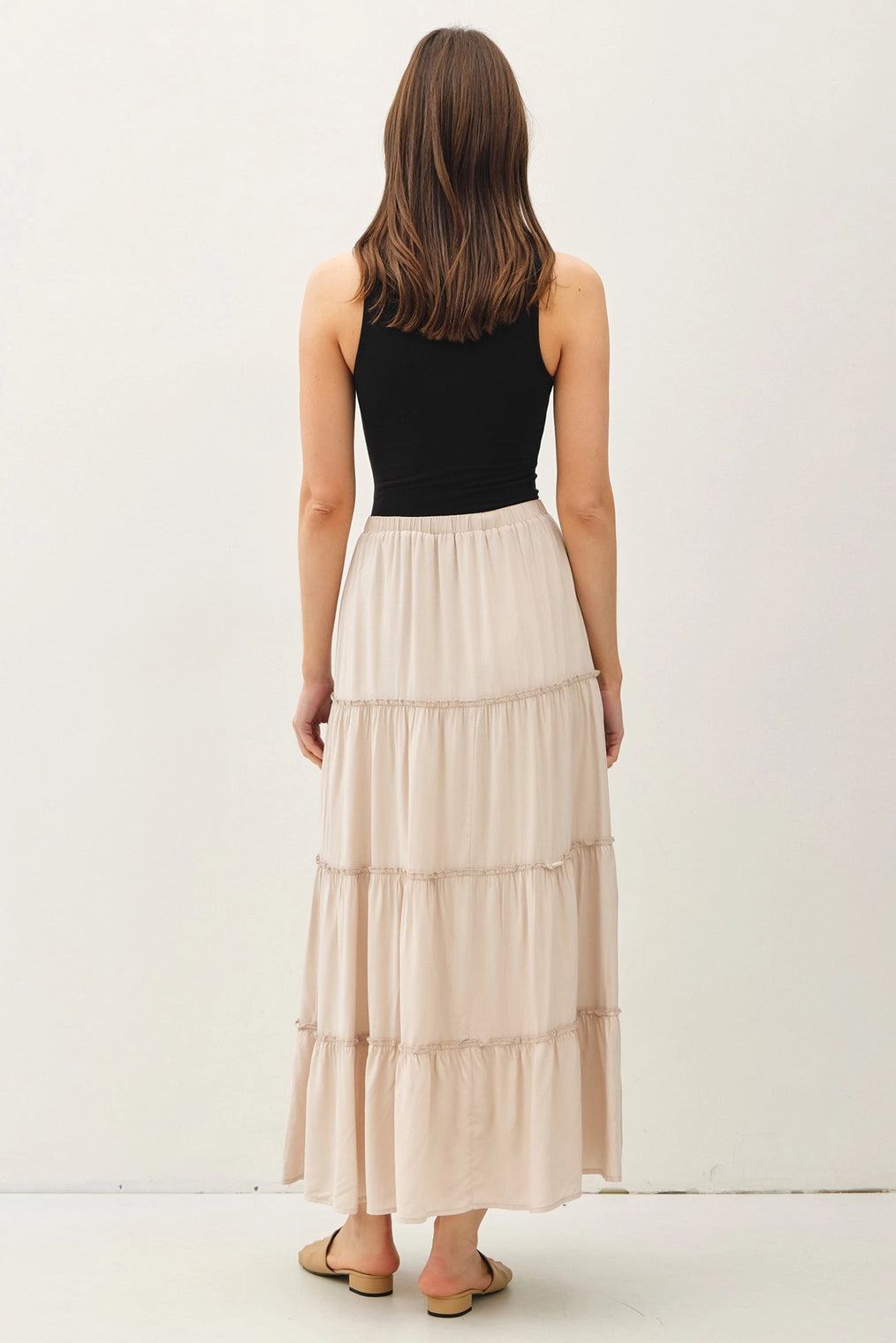 Taylor Tiered Maxi Skirt *available in BLACK or ECRU