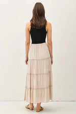 Taylor Tiered Maxi Skirt *available in BLACK or ECRU