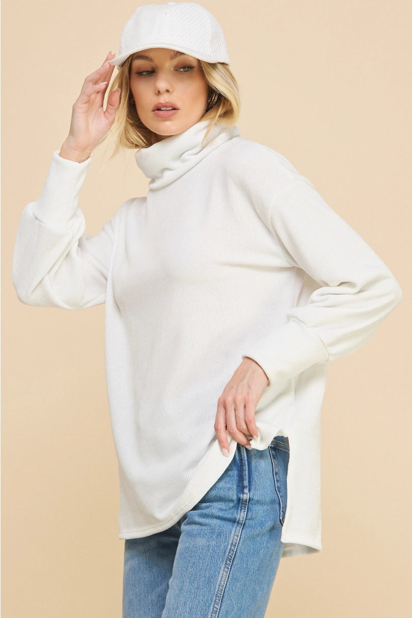 Glitz Chenille Pullover White