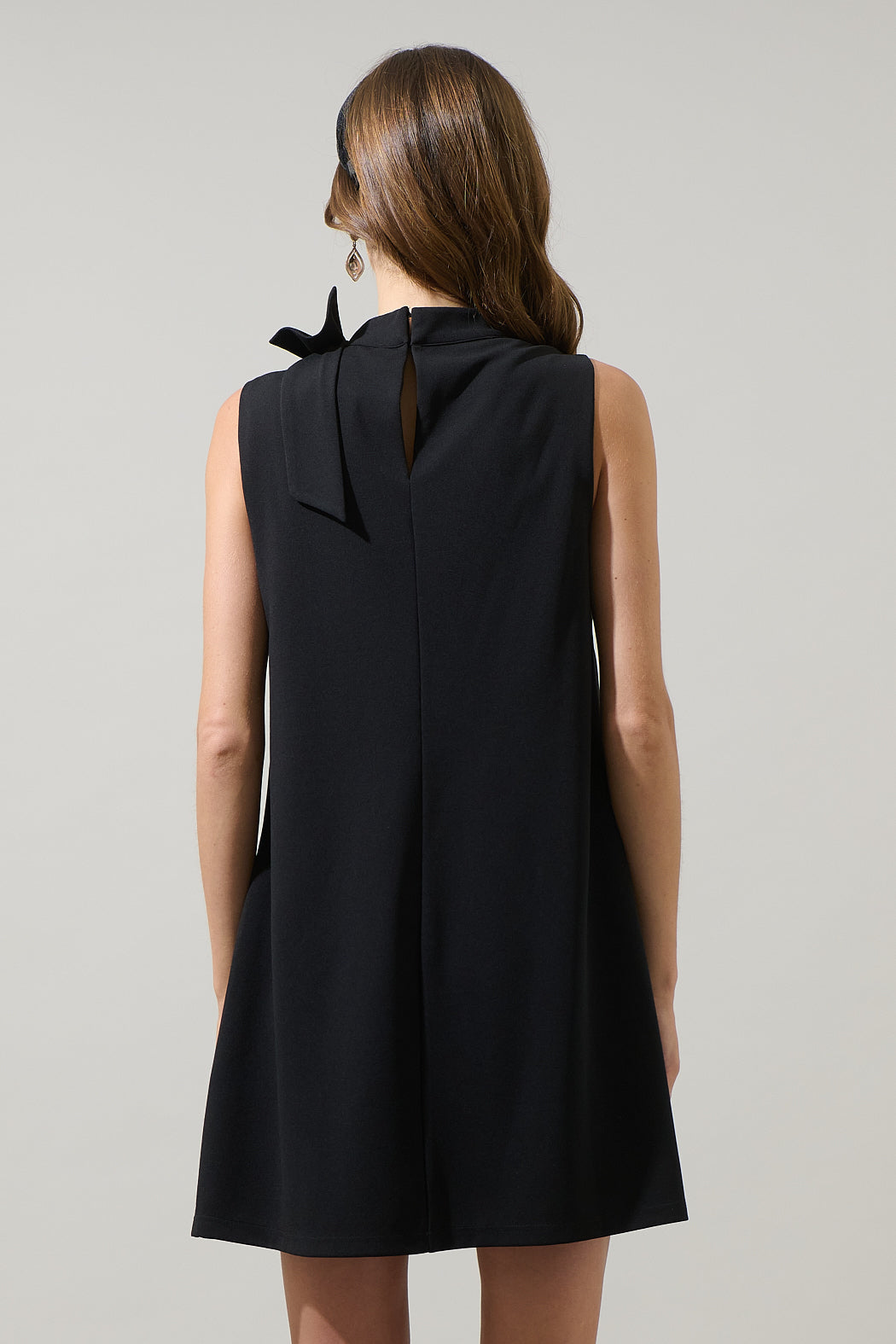 Pamelda Rhinestone Bow Mini Dress