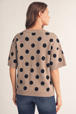 Illa Polka Dot Sweater - Taupe