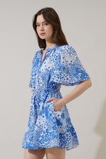 GRACEN FLORAL MINI DRESS WITH CINCH TIE WAIST (XS-XL)