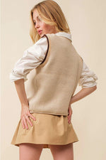 Flower Embroidered Sweater Vest