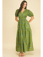 Matcha Floral Tiered Maxi Dress by Pinch