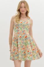 FLORAL FRENZY MINI DRESS