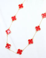Sicily Clover Necklace Red
