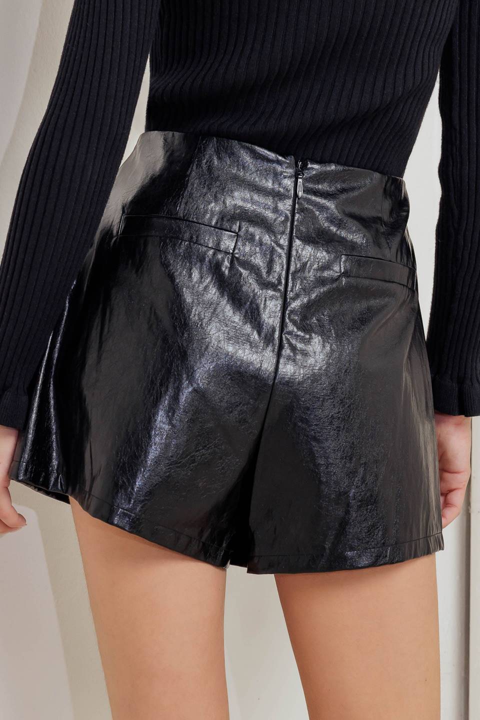 Wren Leather Mini Skort
