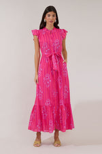 Riah Button Down Maxi Dress Freesia