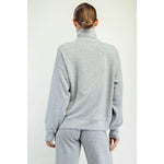 Rae Mode Butter Soft Quarter Zip Funnel Neck Pullover-H. Grey