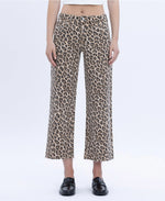 OLIVIA HR WIDE LEG LEOPARD PRINT DENIM BY Vervet