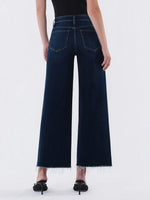 Olivia High Rise Dark Wash Ankle Wide Leg Jeans by Vervet