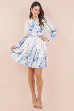Floral Print Long Sleeve Button Down Dress - LAST ONE SIZE SMALL SALE Originally $52 now $35