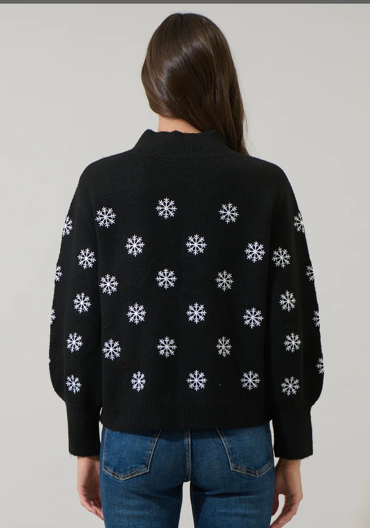 Snowflake Bliss Embroidered Sweater